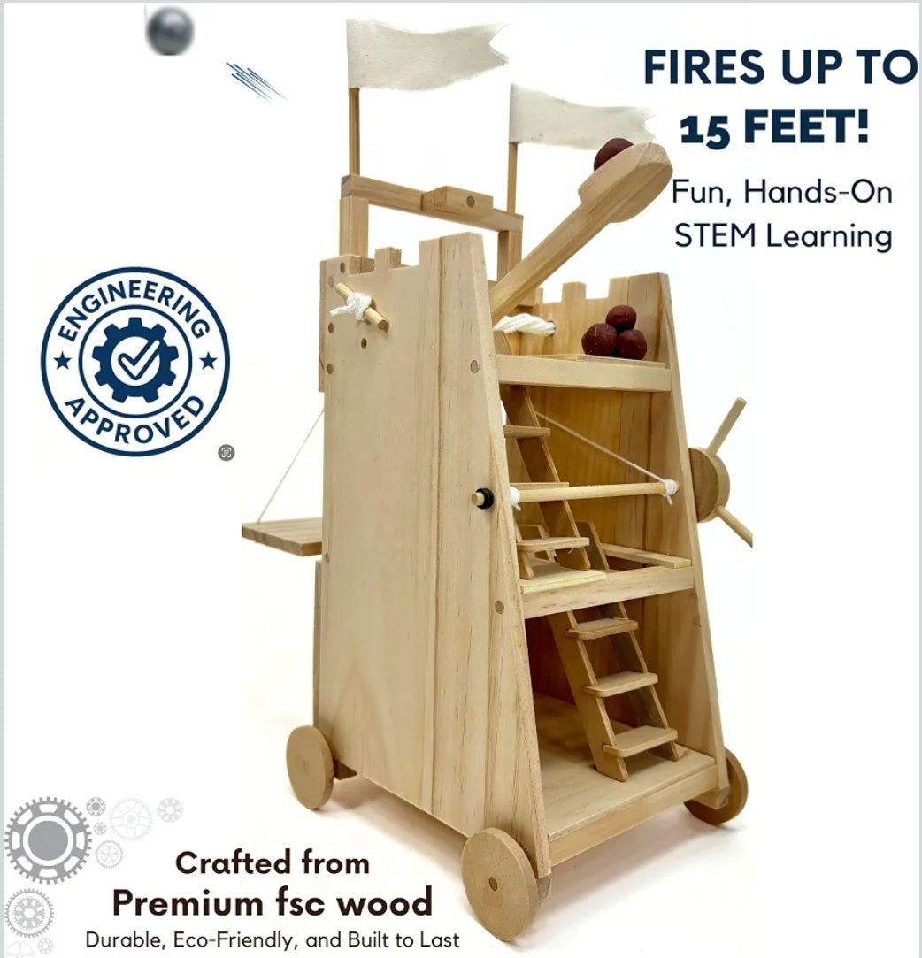 Medieval Siege Tower STEM Kit|Engineering & Physics Model