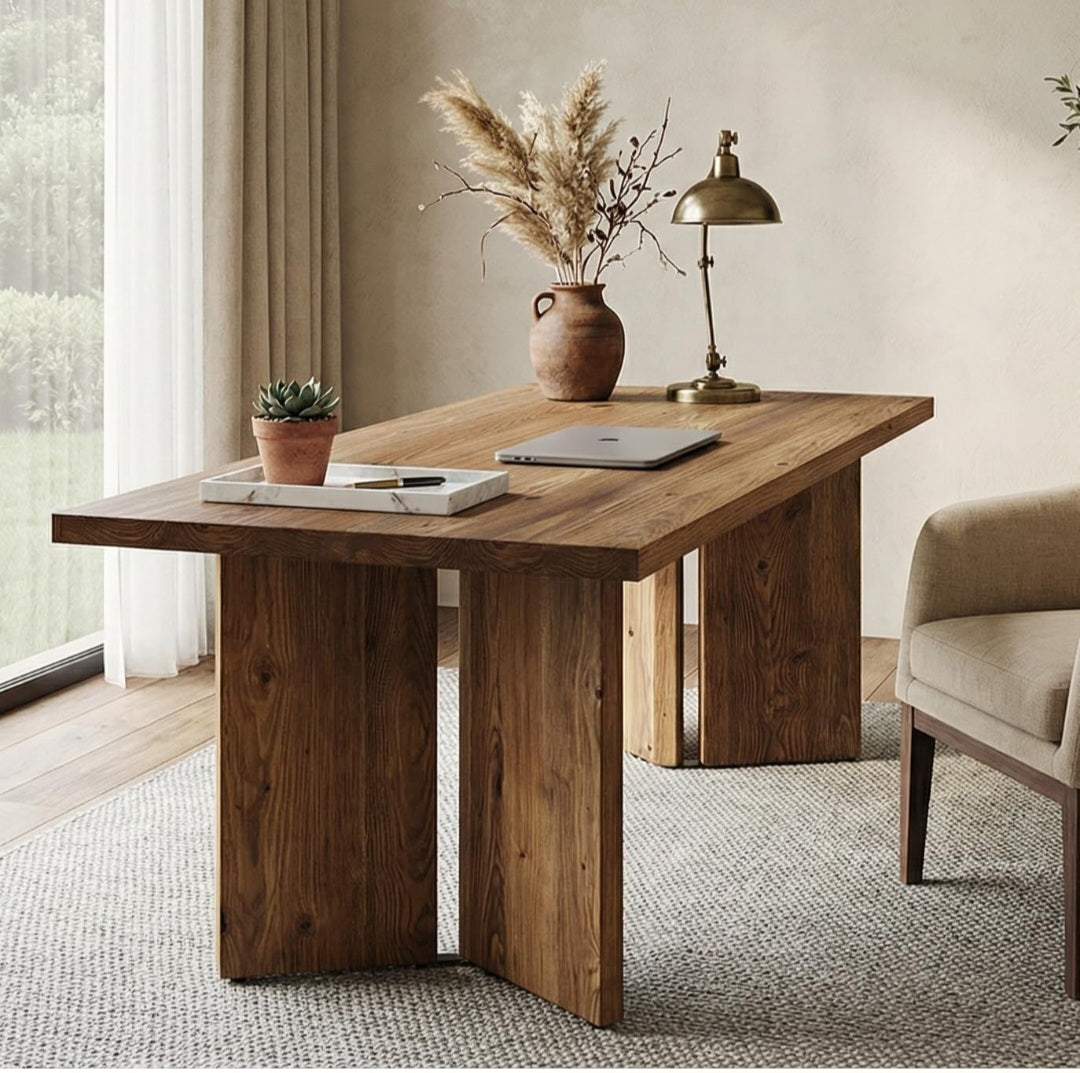 63" Solid Wood Student Desk|Homeschool Learning Workspace