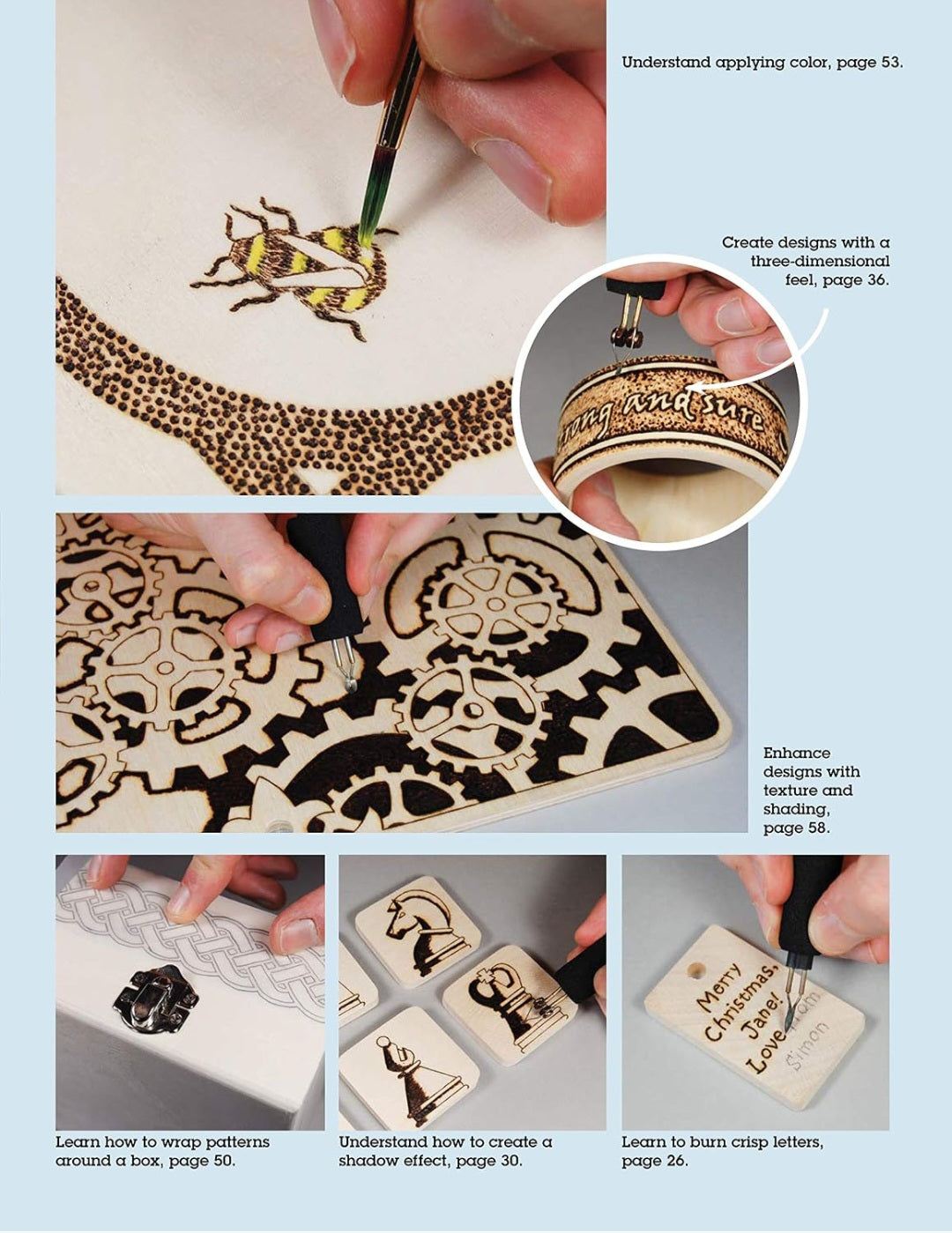 Learn to Burn: A Step-by-Step Guide to Pyrography | Simon Easton | Woodburning Art & Craft Instruction Book