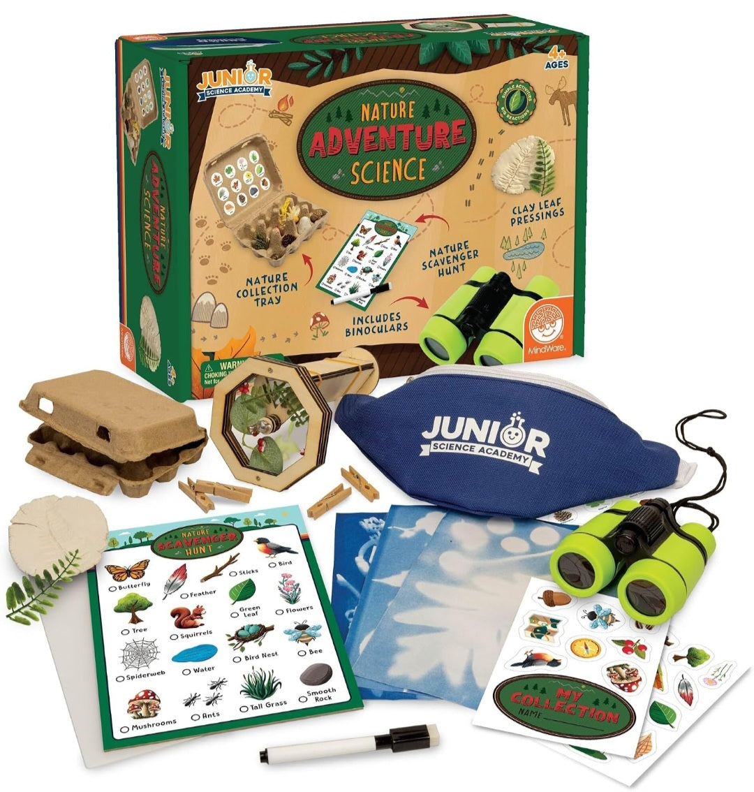 Nature Adventure Science Kit | Binoculars, Nature Scavenger Hunt & Outdoor Discovery Activities