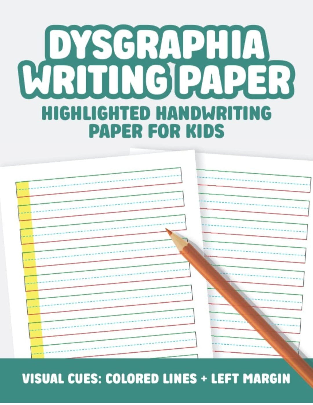 Adaptive Handwriting Practice Paper|Highlighted Writing Lines