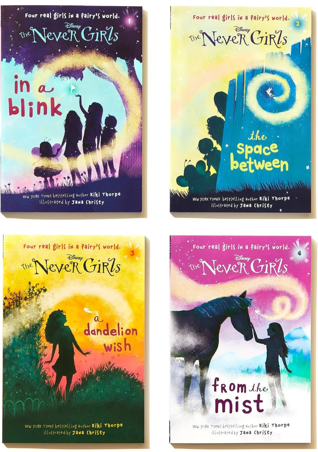 Disney The Never Girls Collection #1 | Books 1–4 | Kiki Thorpe | Fantasy Adventure Chapter Book Box Set