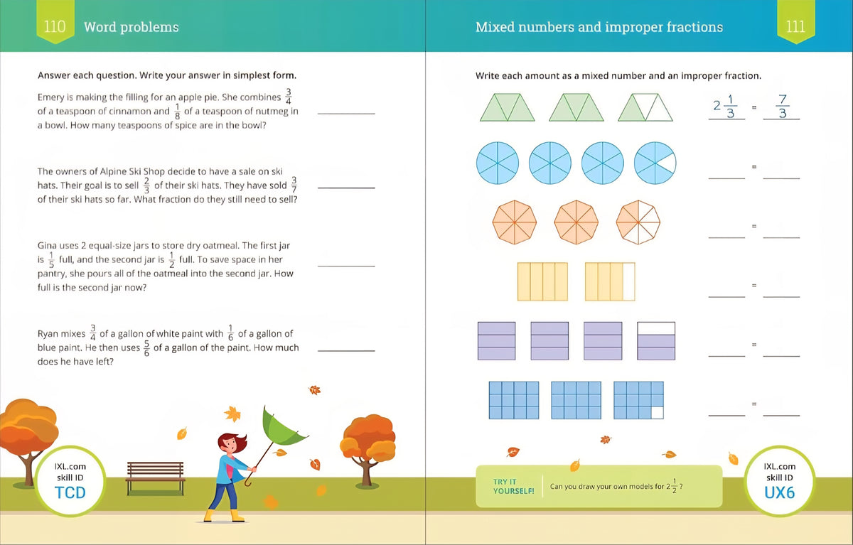 5th Grade Math Workbook | Multiplication, Division, Fractions & Decimals | Grade 5