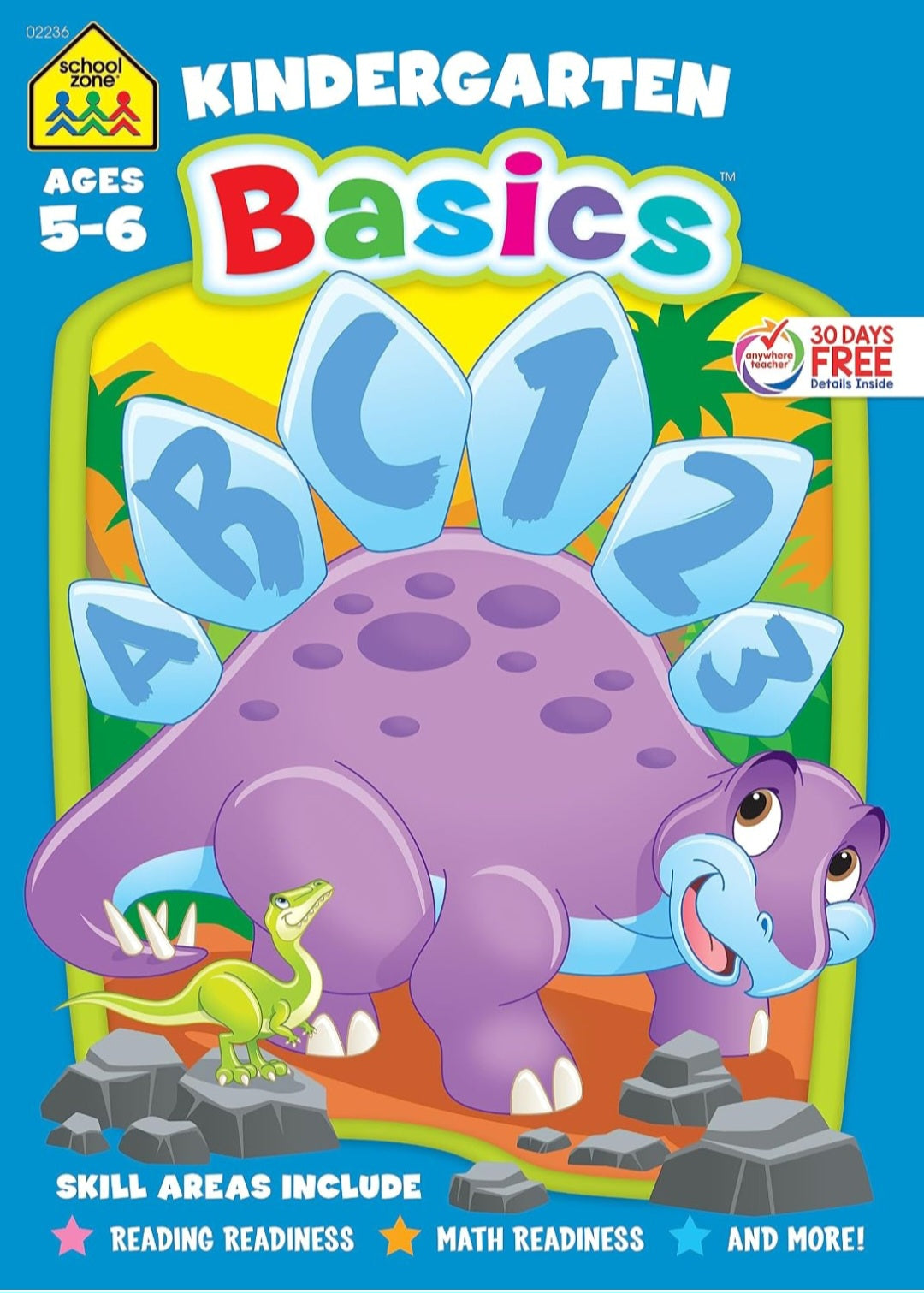 School Zone Kindergarten Basics Workbook | Early Reading & Math Readiness Activities | Ages 5–6