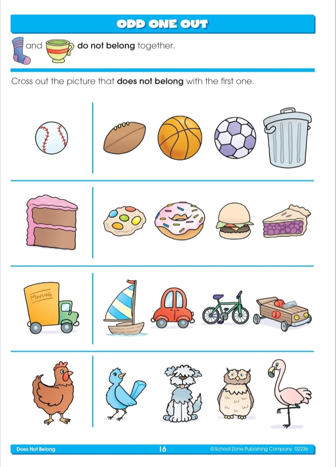 School Zone Kindergarten Basics Workbook | Early Reading & Math Readiness Activities | Ages 5–6