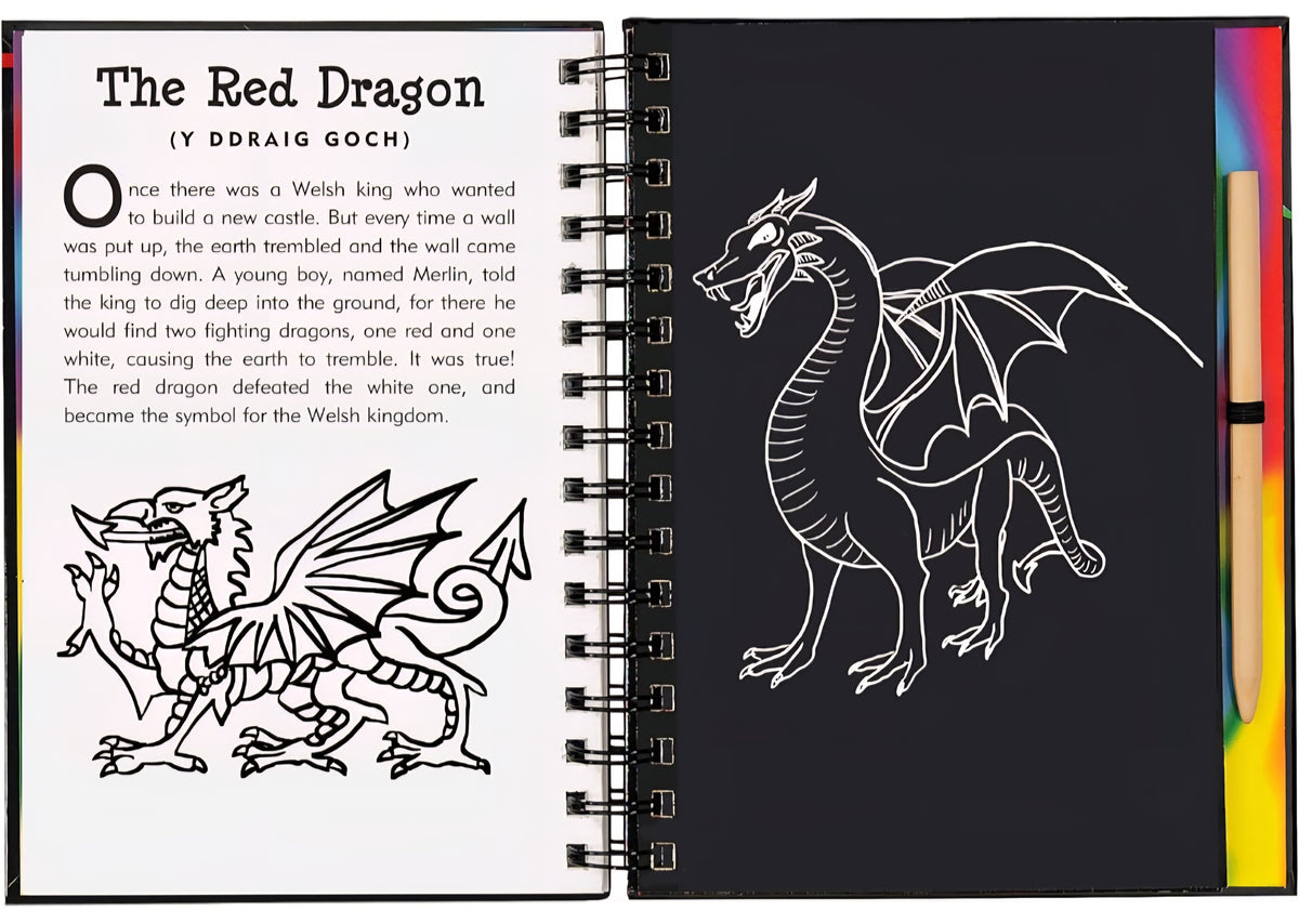 Scratch & Sketch Dragons & Mythical Creatures | Trace-Along Art Activity Book | Claudine Gandolfi