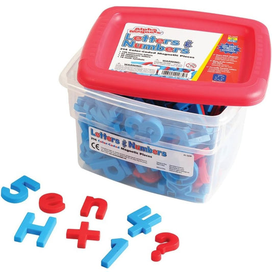 Color-Coded Magnetic Letters & Numbers Set | 214-Piece Alphabet & Math Learning Manipulatives | Educational Insights