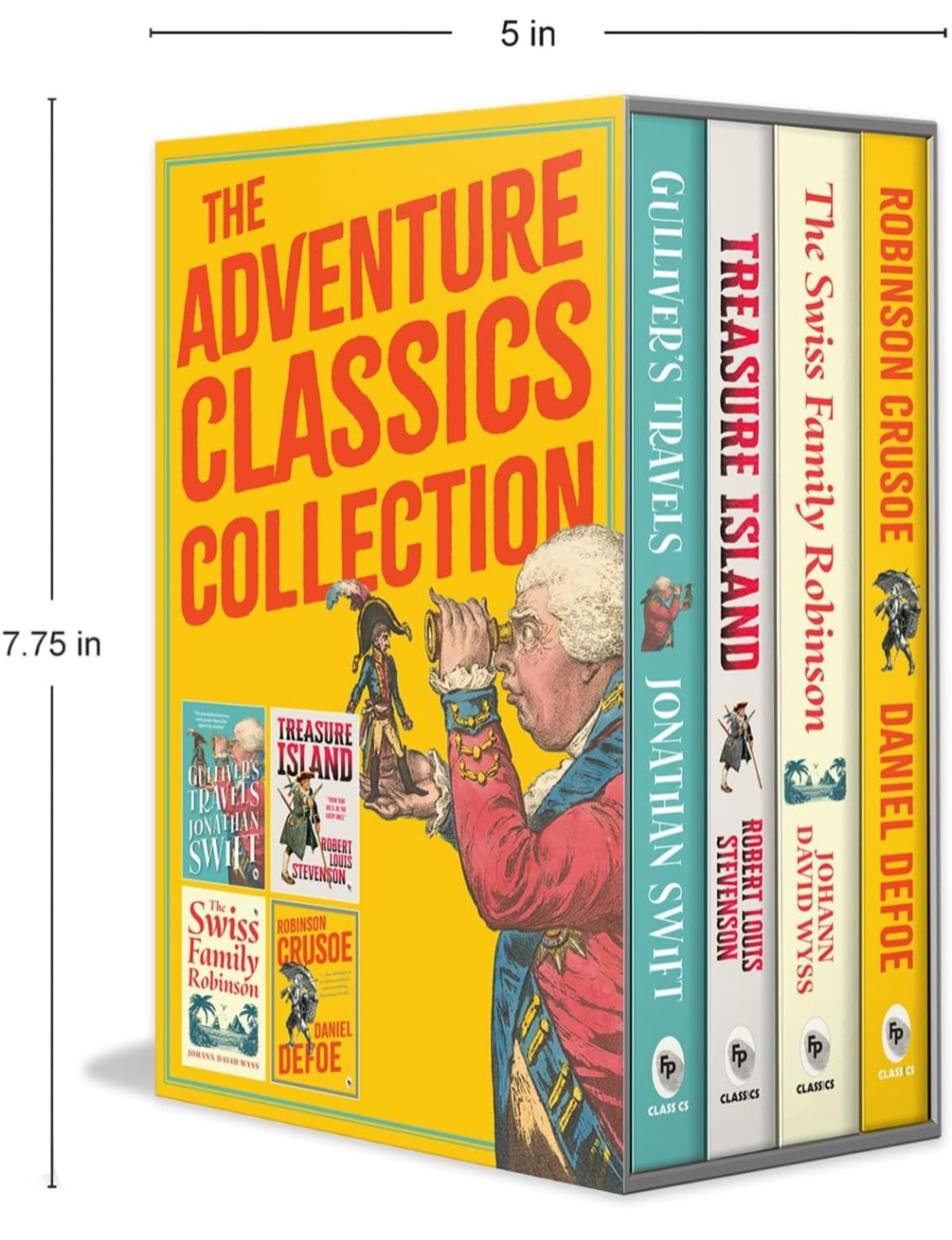 The Adventure Classics Collection | 4-Book Boxed Set | Treasure Island, Robinson Crusoe & More | Classic Literature|Paperback