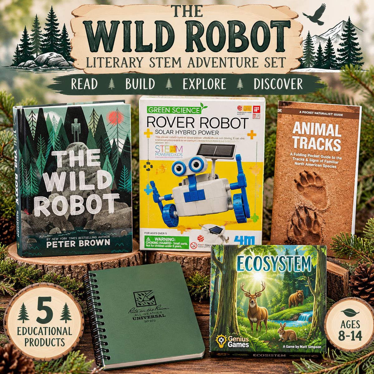 The Wild Robot Literary STEM Adventure Set | Robotics, Wildlife & Ecosystem Exploration