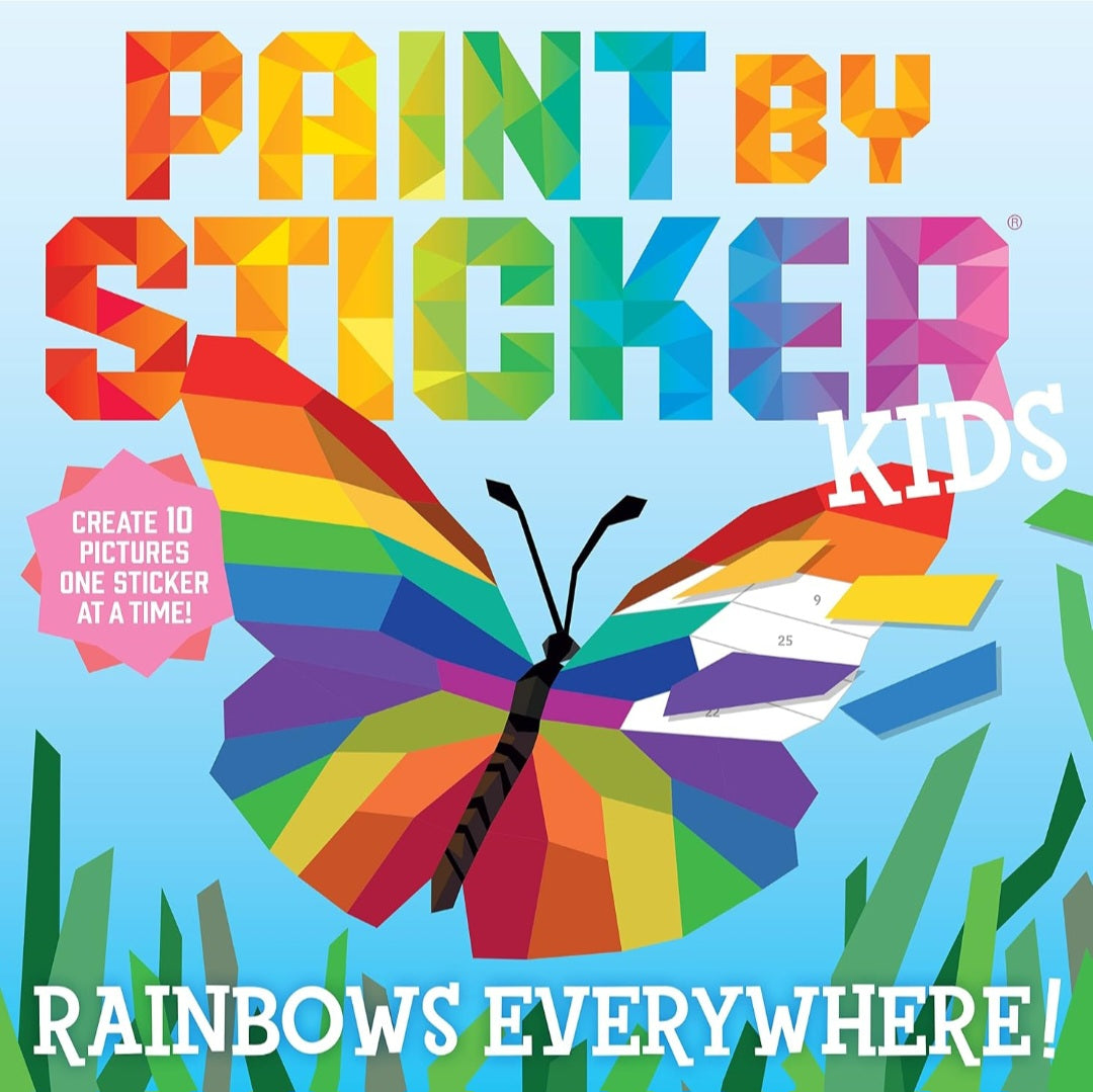 Paint by Sticker Kids: Rainbows Everywhere! | 10 Rainbow Sticker Art Activities