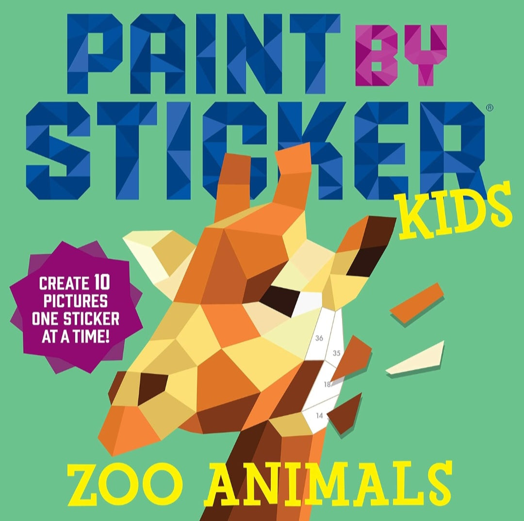 Paint by Sticker Kids: Zoo Animals | 10 Animal Sticker Art Activities