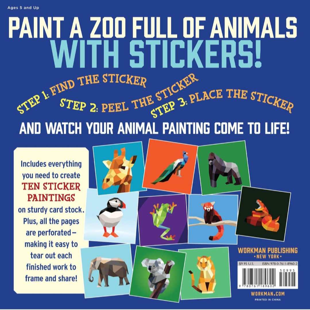 Paint by Sticker Kids: Zoo Animals | 10 Animal Sticker Art Activities