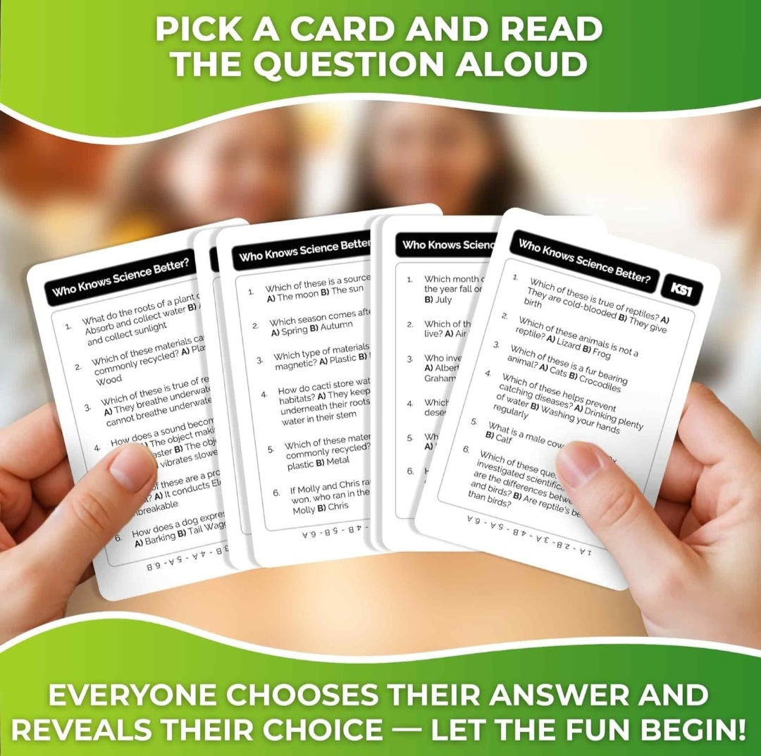 Who Knows Science Better? Card Game