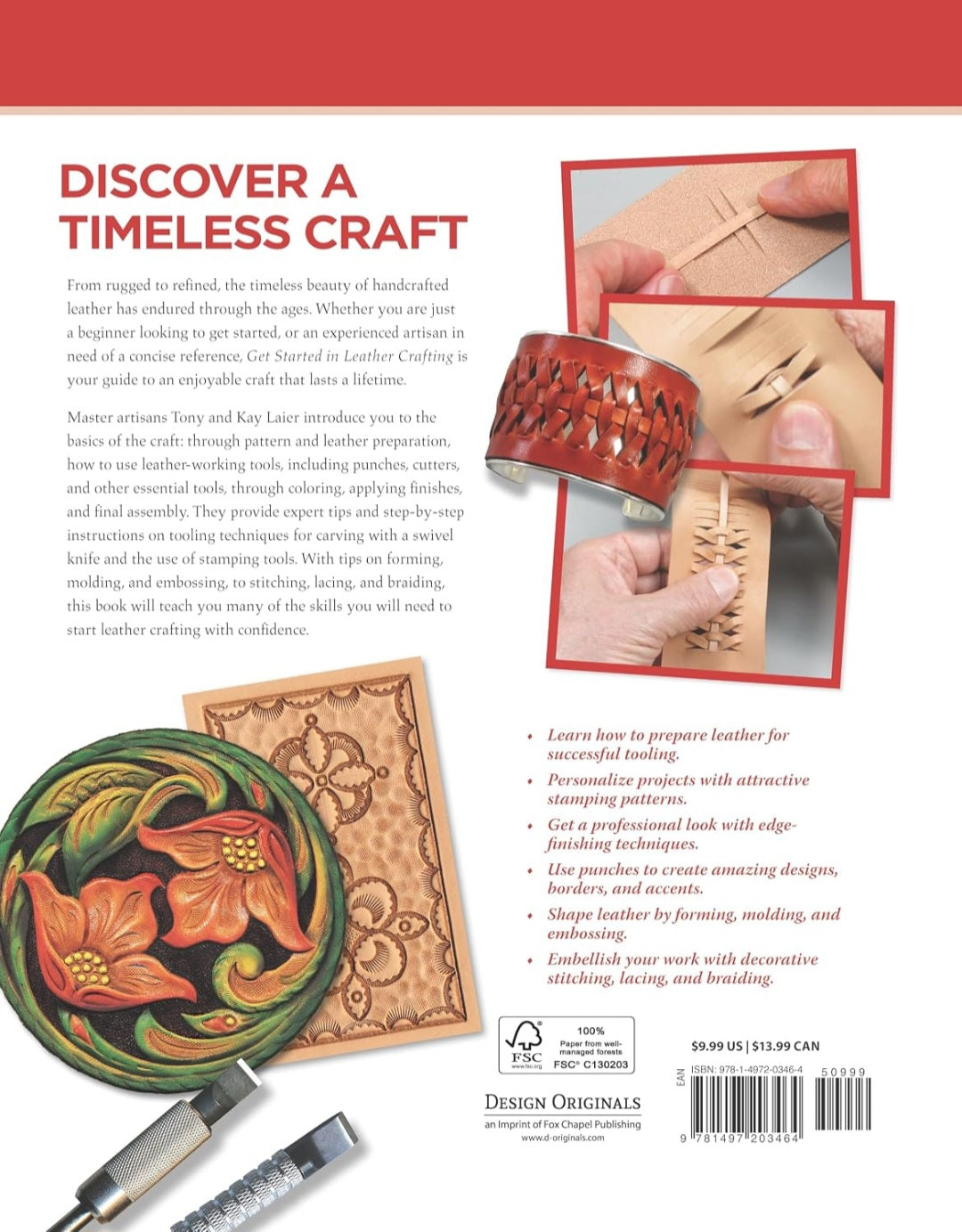 Leathercraft & Traditional Skills Study Kit | Leatherworking Kit & Instructional Book