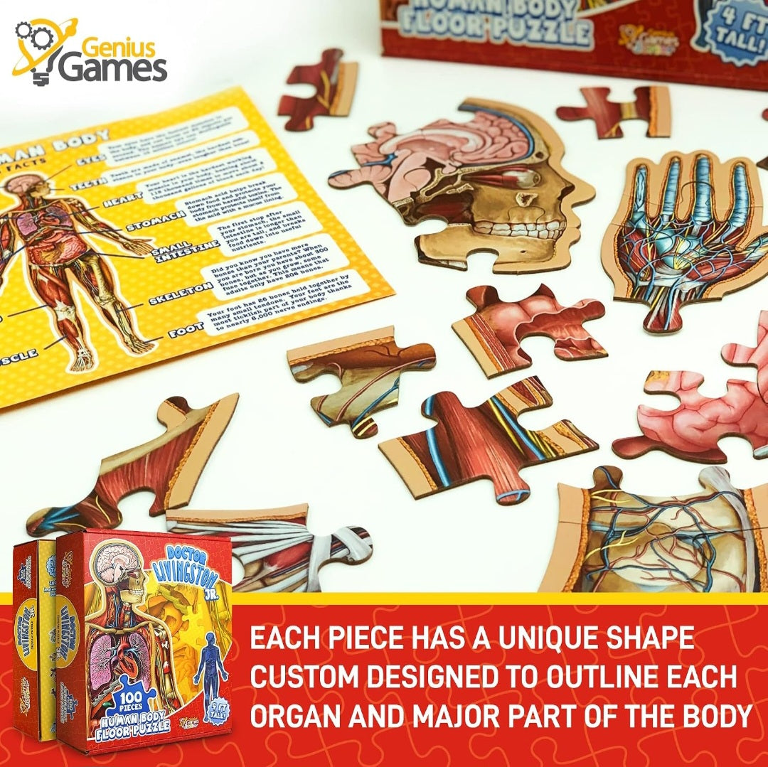 Human Anatomy Floor Puzzle – 100-Piece Life-Size Body Puzzle
