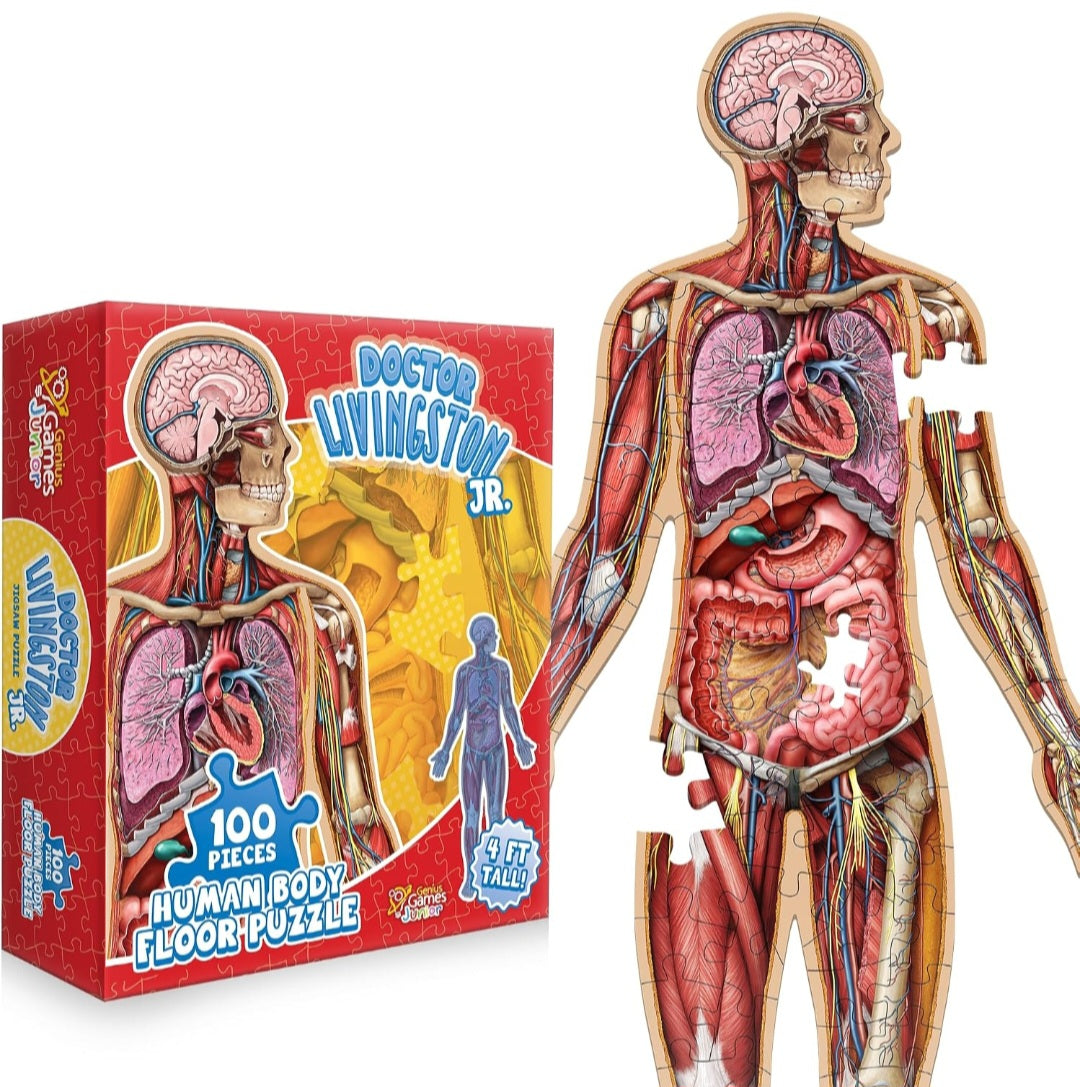 Human Anatomy Floor Puzzle – 100-Piece Life-Size Body Puzzle