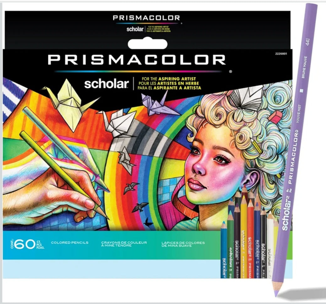 Prismacolor Scholar Colored Pencils, 60-Count Set | Drawing, Sketching & Fine Art Supplies