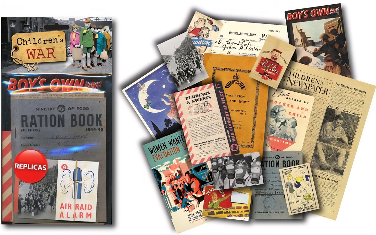 World War II History Study Kit | 2 Books, Research Workbook & WWII Memorabilia Pack | Grades 8–12