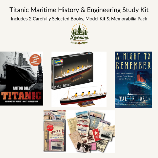 Titanic Maritime History & Engineering Study Kit | 2 Books, Model Kit & Memorabilia Pack | Grades 8–12