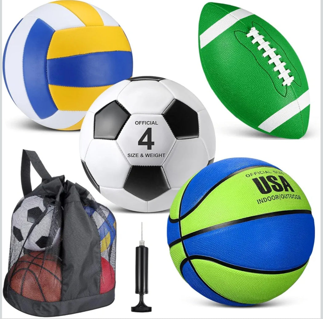 4-Piece Sports Ball Set| PE & Homeschool Physical Education Equipment