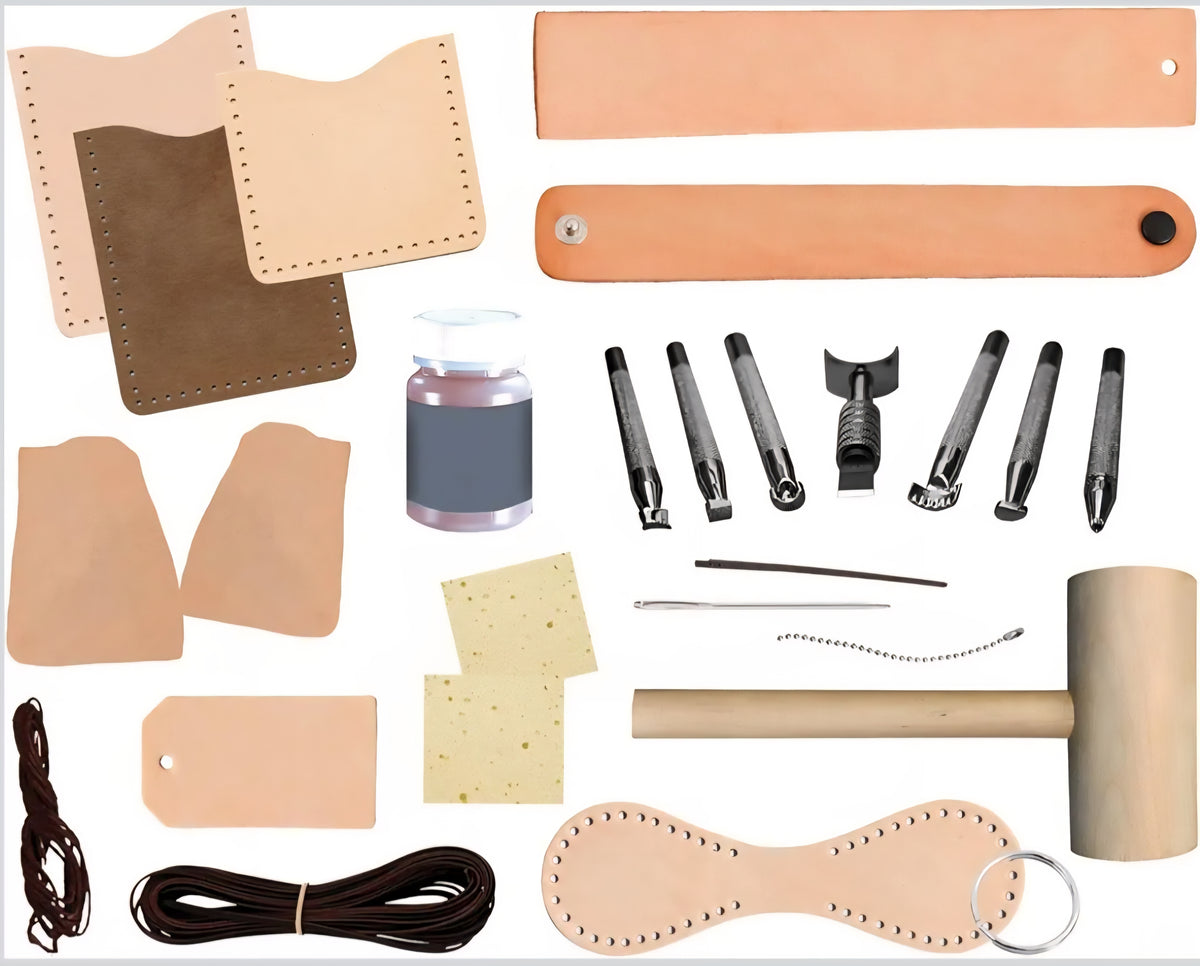 Leathercraft & Traditional Skills Kit | 5 Hands-On Leather Projects | RealLeather Crafts