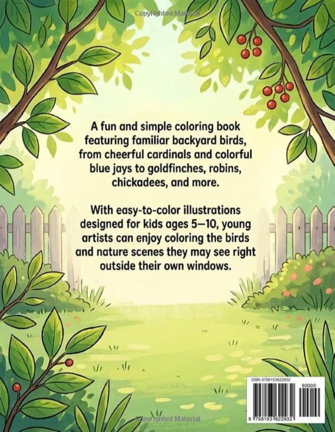 Backyard Birds Nature Coloring Book – Educational Bird Study for Kids