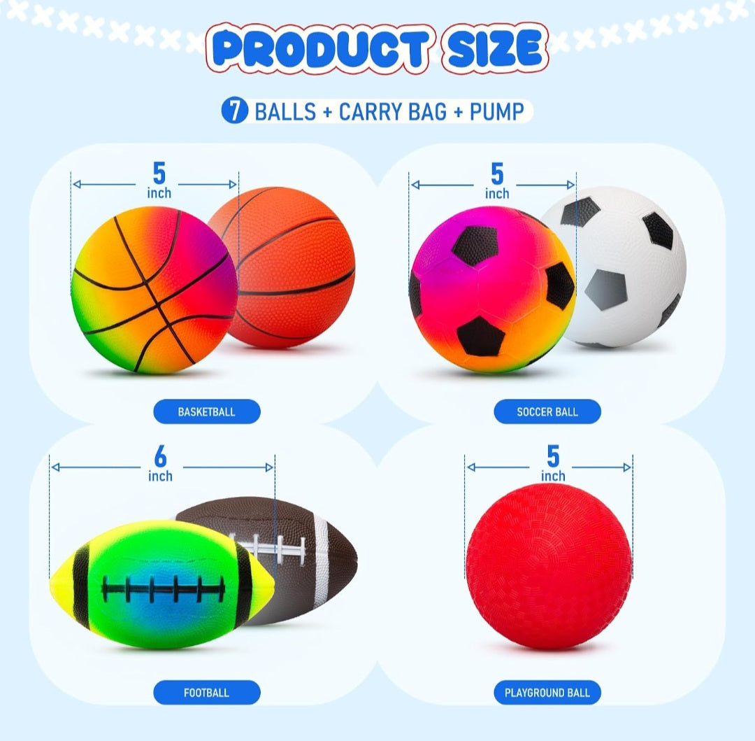 7-Piece Soft Sports Ball Set|Homeschool PE & Active Play