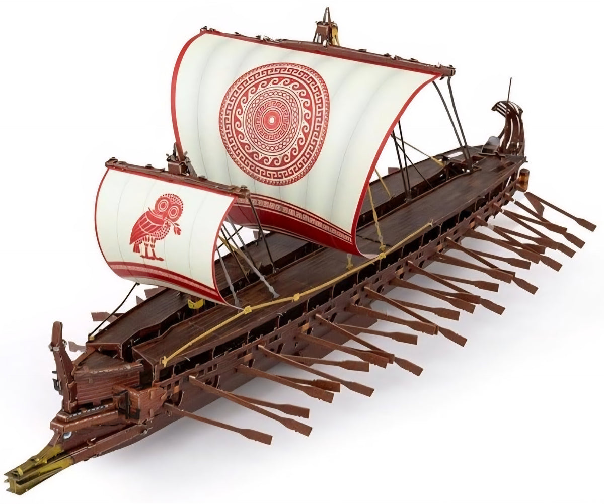 Ancient Greece History & Naval Engineering Study Kit | 2 Books & Greek Trireme Model | Grades 8–12