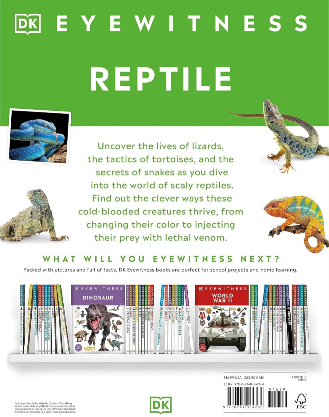 Eyewitness Reptile|Hardcover