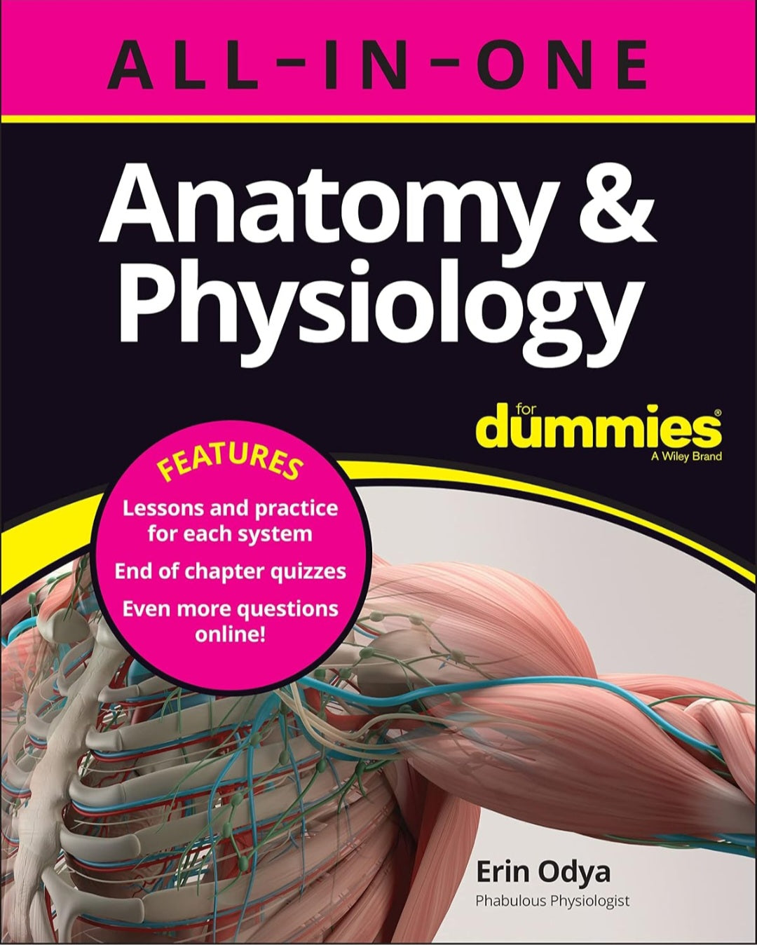 Anatomy & Physiology Study Workbook | Human Body Systems, Lessons & Practice Questions|All In One For Dummies