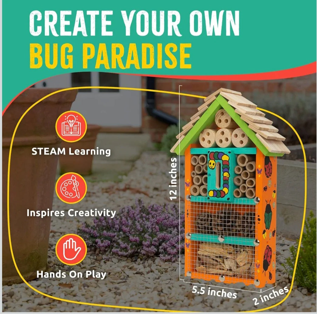 Premium Bug Hotel Kit| Build & Paint Insect Habitat