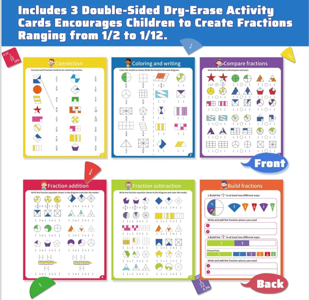Magnetic Fraction Manipulatives|Hands-On Fraction Learning Set