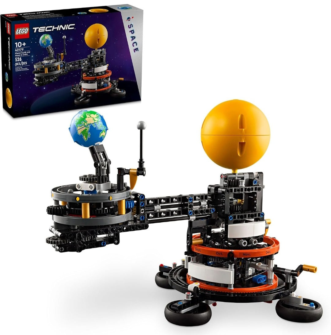 LEGO Technic Planet Earth and Moon in Orbit|Space Science & Astronomy Building Set|526 Pieces