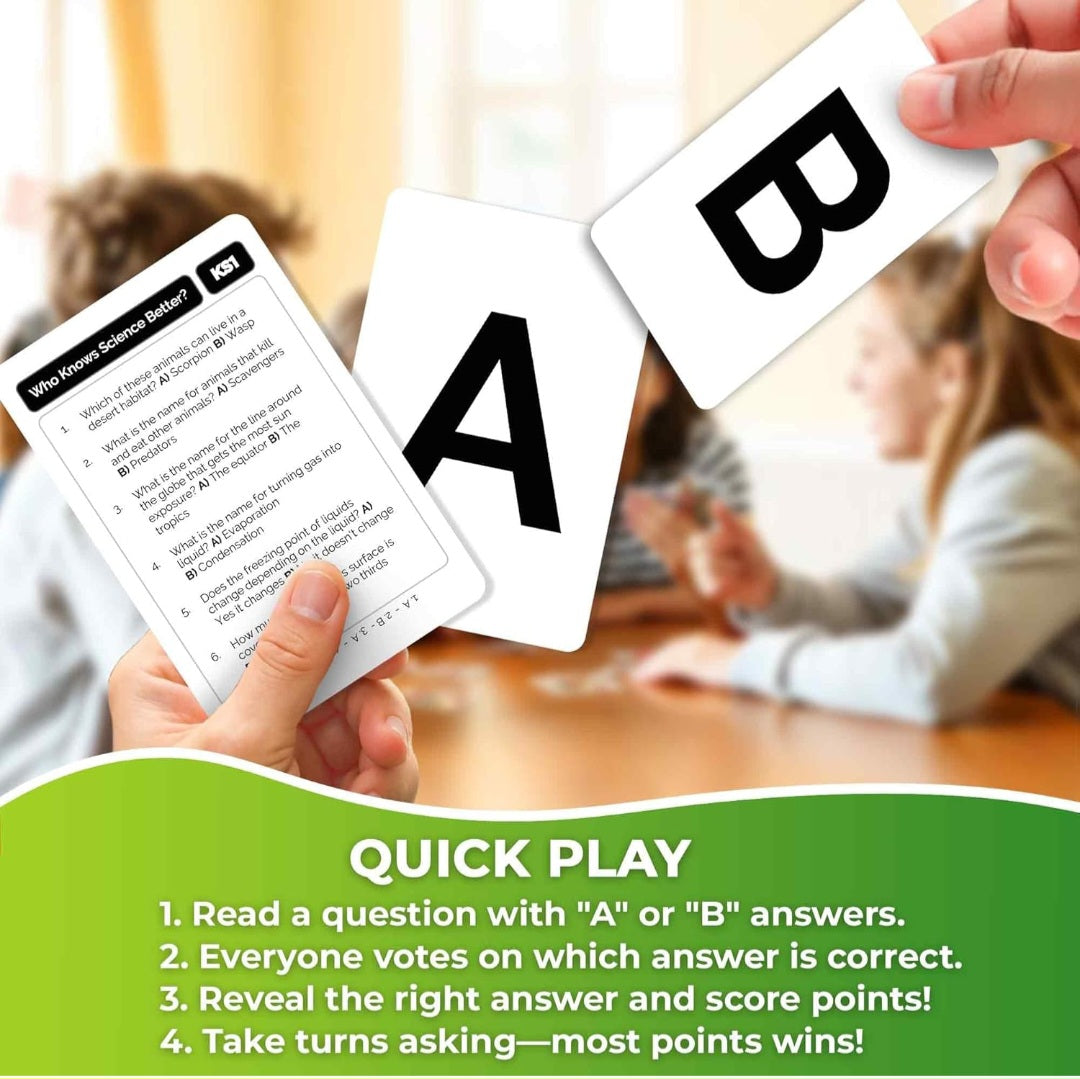 Who Knows Science Better? Card Game