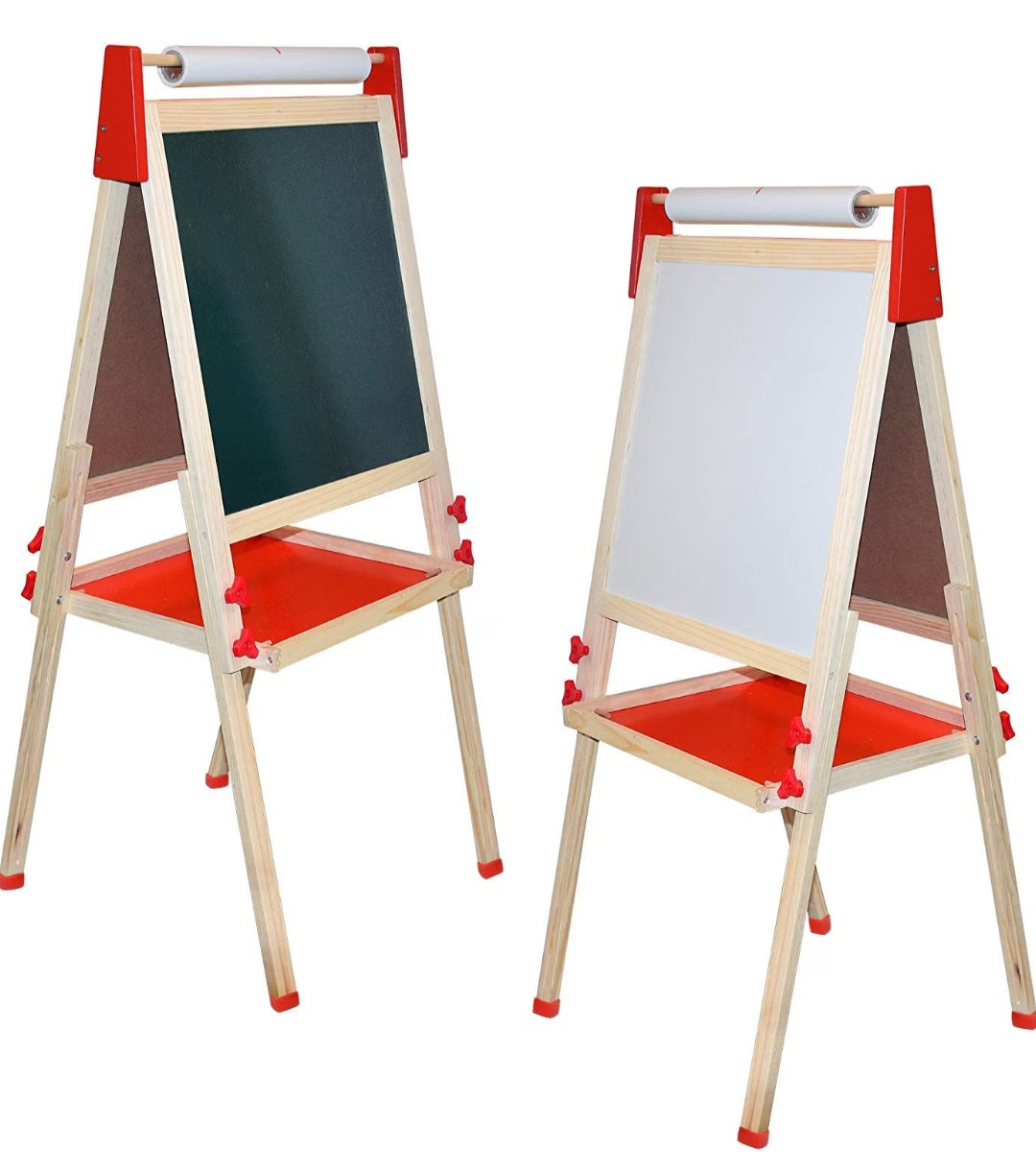Wooden Art Easel – Double-Sided Chalkboard & Dry-Erase Board