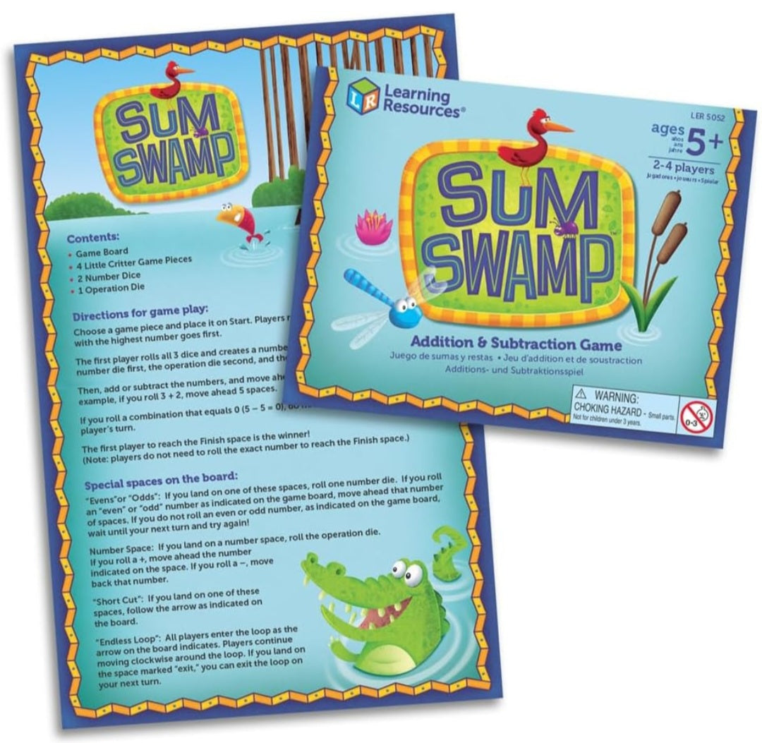 Sum Swamp Math Board Game