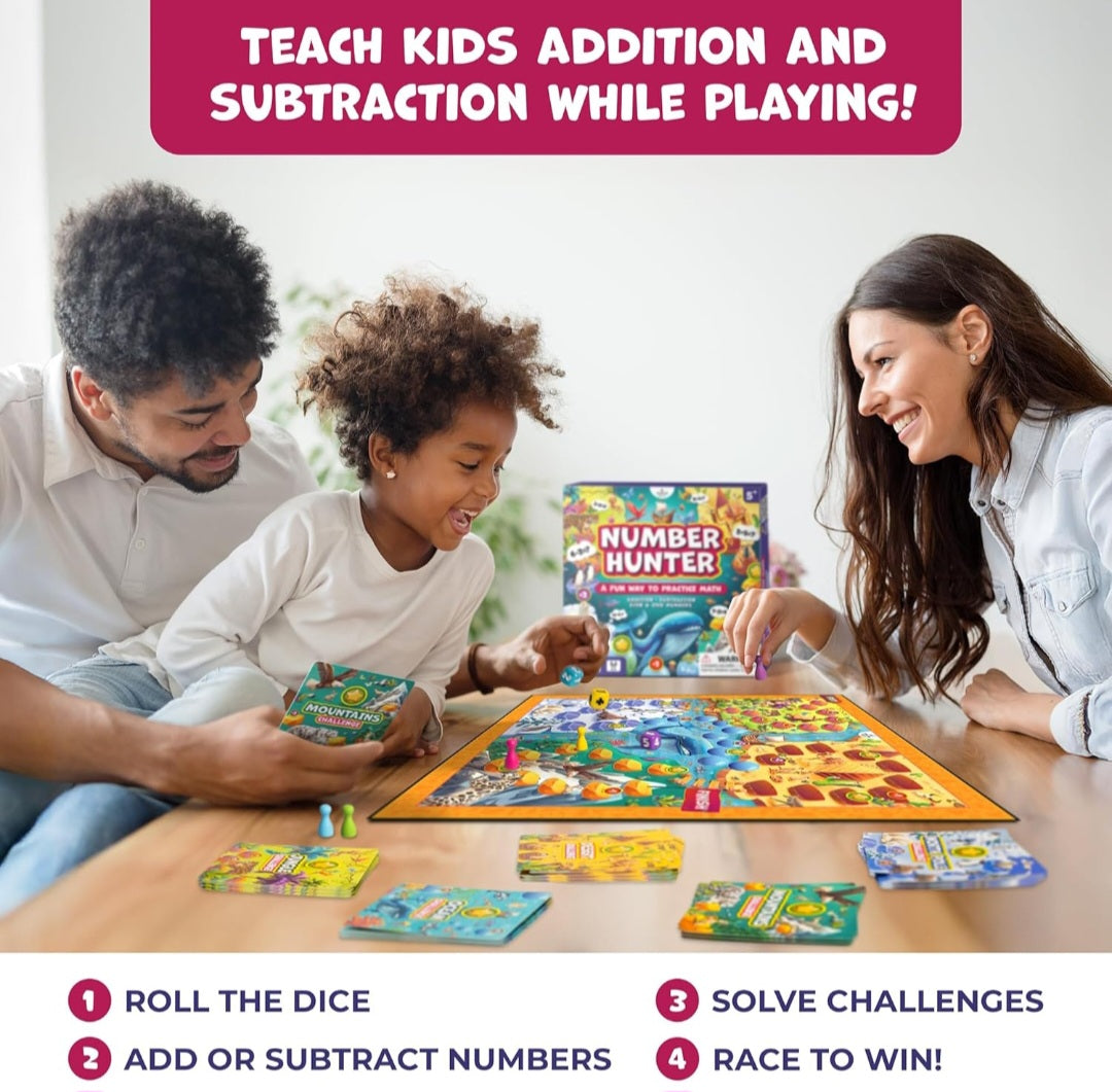 Number Hunter Math Board Game