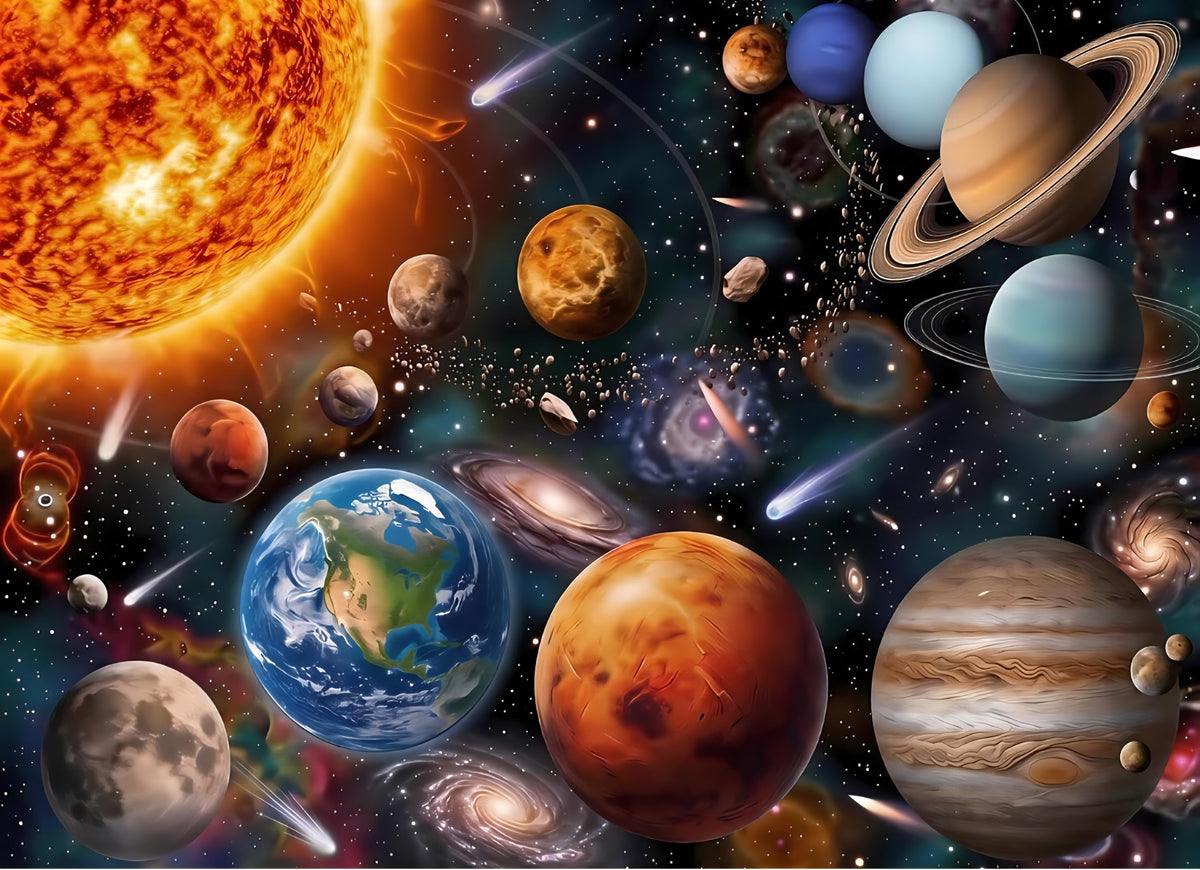 Solar System 100-Piece Jigsaw Puzzle|Space & Astronomy Learning