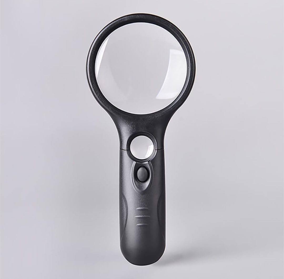 Lighted Magnifying Glass| 3X & 45X Magnification