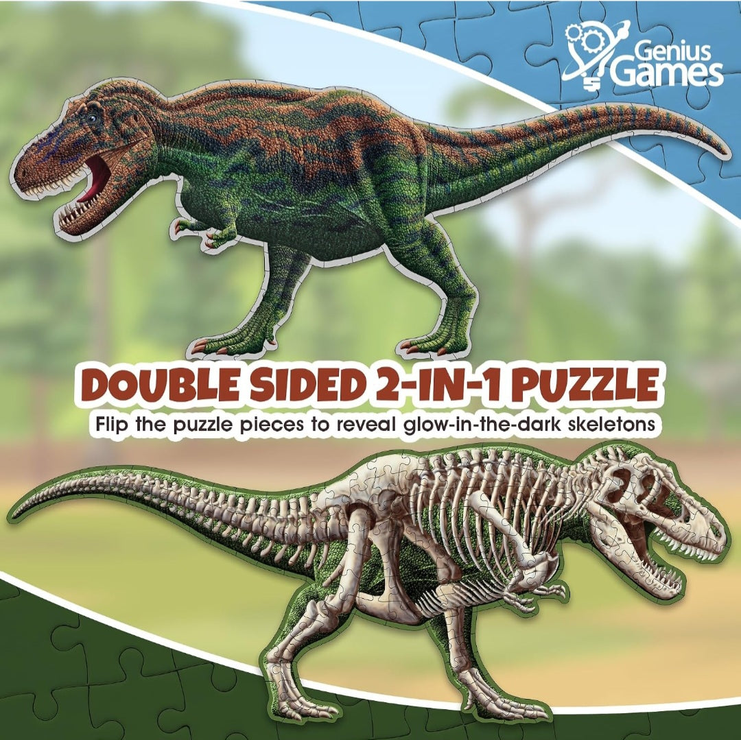 Tyrannosaurus Rex Dinosaur Floor Puzzle| 100-Piece Double-Sided Puzzle