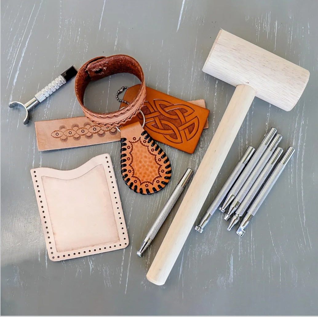 Leathercraft & Traditional Skills Kit | 5 Hands-On Leather Projects | RealLeather Crafts