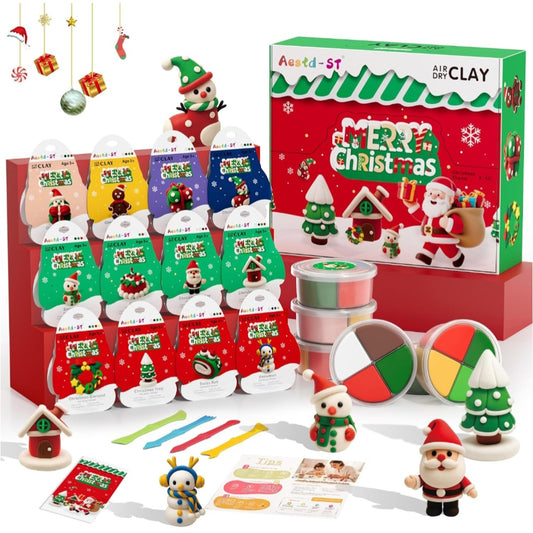 Christmas Air-Dry Clay Sculpting Kit | Holiday Art, Modeling & Creative Design Projects