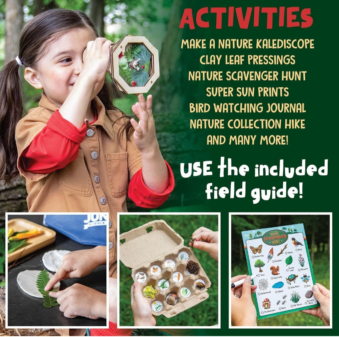 Nature Adventure Science Kit | Binoculars, Nature Scavenger Hunt & Outdoor Discovery Activities