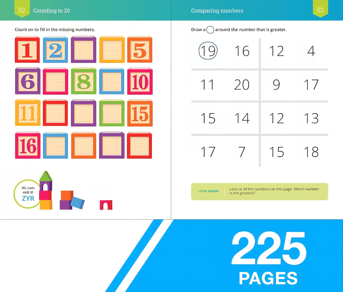 Kindergarten Math Workbook | Counting, Addition, Subtraction & Early Math Skills | Grade K