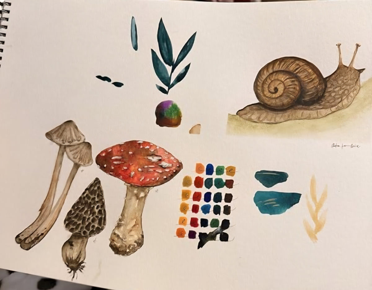 Watercolor in the Woods| Guided Nature Art & Watercolor Activity Book