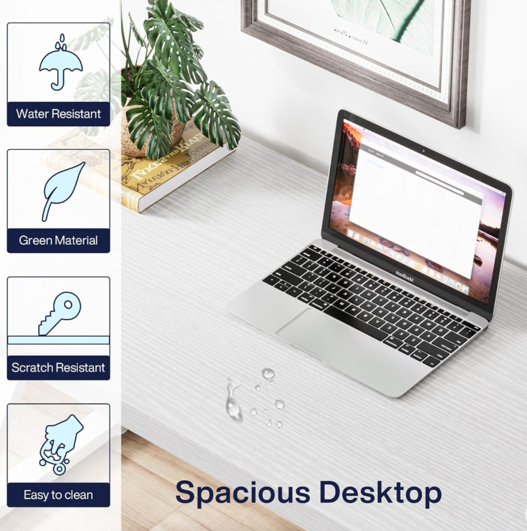 Student Study Desk – White X-Frame Writing & Learning Desk