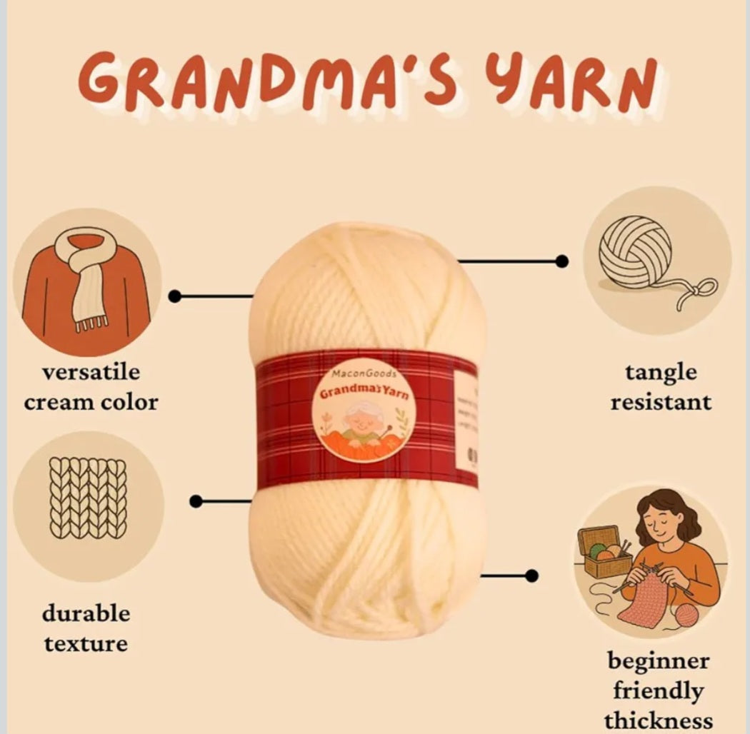 Grandma's Benginner Knitting Project