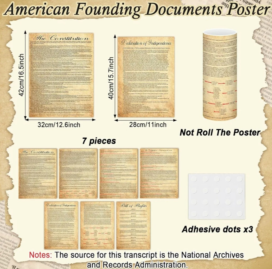 Founding of America History & Government Study Kit | 2 Books, Document Replicas & Quill Writing Set | Grades 8–12