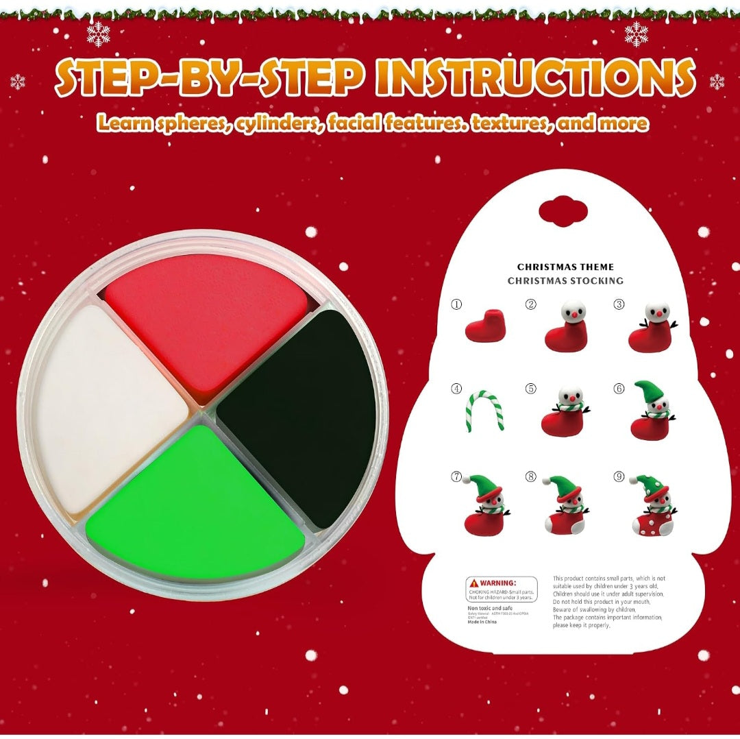 Christmas Air-Dry Clay Sculpting Kit | Holiday Art, Modeling & Creative Design Projects