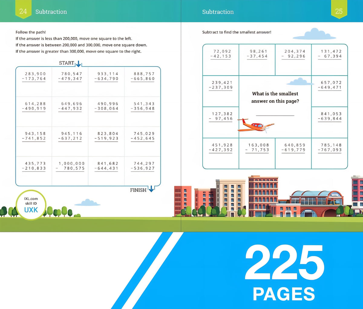 4th Grade Math Workbook | Multiplication, Division, Fractions & Decimals | Grade 4